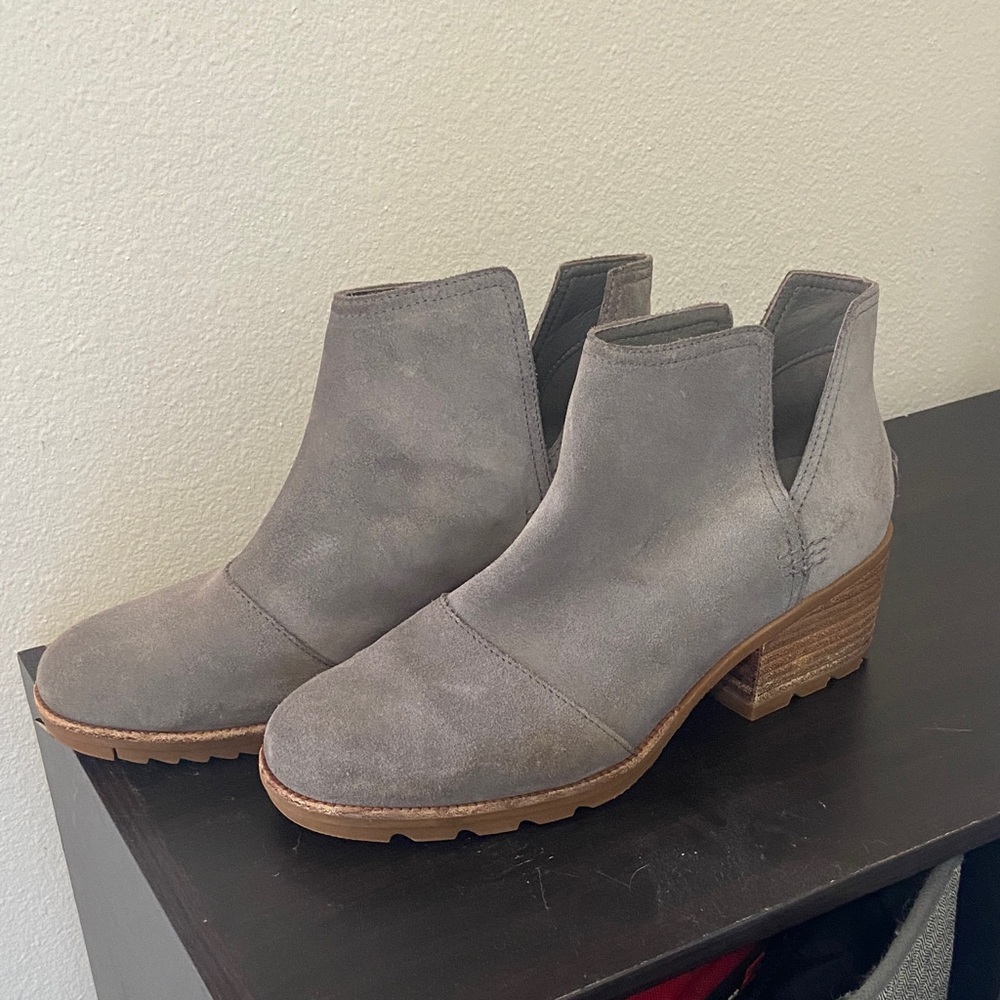 Sorel Blue Suede Ankle Boots